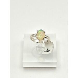 Ethiopian Opal Sterling Silver Handmade‎ Ring Size 8